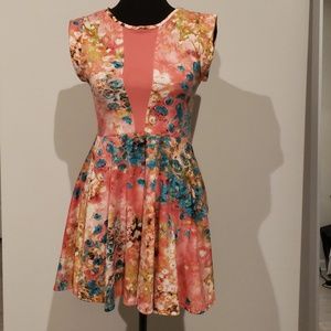 floral print mini dress